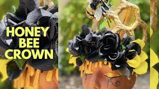 Queen Bee Costume -  DIY Flower Crown -  Queen Bee Headdress - Halloween Costume Ideas