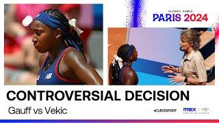 Coco Gauff FRUSTRATED and argues with the umpire!  | #Paris2024 #Olympics