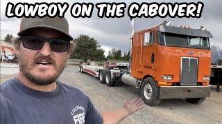 1980 Cozad lowboy on a 1985 Peterbilt 362 Cabover