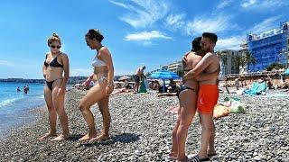 #26 4K Beach Walking Tour. Nice, Beach Walk French Riviera. Beach Walk Tours in Nice 2023