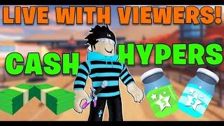 Grinding Hypers And Money With Viewers In Roblox Jailbreak LIVE!