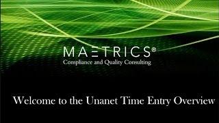 Maetrics Time Entry Overview