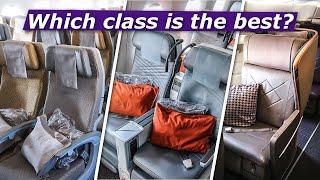 ECONOMY vs. PREMIUM ECONOMY vs. BUSINESS CLASS aboard SINGAPORE AIRLINES A350