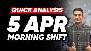 5th April Morning Shift Analysis in 90 seconds | JEE Main 2024 | MathonGo | Anup Sir