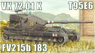 VK 72.01 K, FV215b 183 & T95E6 ● WoT Blitz