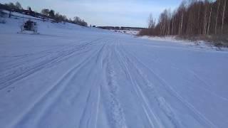 Аэросани. Буксировка лыжников за аэросанями.