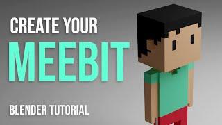 How To Make NFT Meebit - Blender tutorial