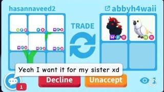  NO WAY SHE ACCEPTED MY OFFER FOR HIS MEGA EVIL UNICORN BECAUSE HER SISTER WANTED SOME OF MY PETS