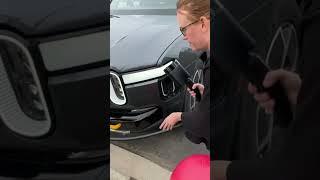 Brandi is Charging the Rivian R1T with the Official Tesla Supercharger Adapter