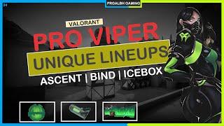 Valorant Viper Lineups | Unique Viper Lineups YOU MUST KNOW | Ultimate Viper guide post plant |