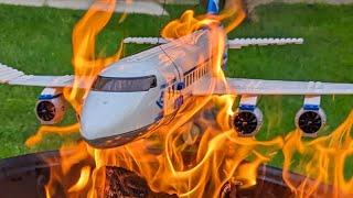 Lego Plane CRASHES IN FIRE