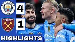 Manchester City vs West Ham (4-1) Extended HIGHLIGHTS | Haaland, Savinho & Foden GOALS