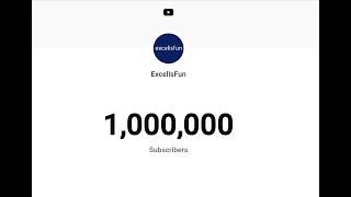 excelisfun One Million YouTube Subscribers!!!!