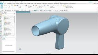 NX 12 Tutorial  #7 | 3D Surface design - Hair Plastic