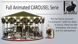 Carrousel horses manege Le Galopant