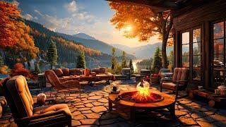 Cozy Autumn Day & Relax Jazz Ballad Playlist in Coffee Porch Ambience for Work, Study, Relaxation