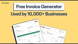 Free Invoice Generator | Clientjoy