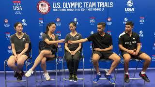 2024 US Olympic Trials - Table Tennis : Post Event Press Conference