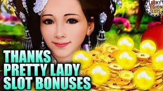 Lots of Bonus! THANKS Pretty Lady! PROSPERITY LINK Slot Machine Free Games Luck Has Arrived Wins