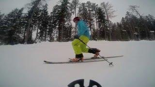 Telemark skiing in Kötschach