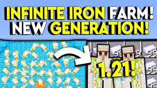 BEST INFINITE IRON FARM 1.21 Minecraft Bedrock - MCPE/Xbox/PS4/Nintendo Switch/Windows 10