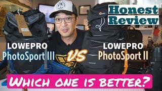 Comparison Review of the Lowepro PhotoSport 300 AW II and PhotoSport BP 24L AW III