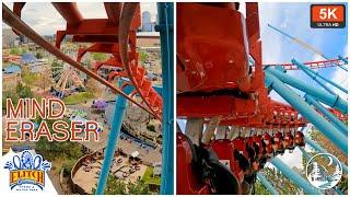 Mind Eraser Front Seat and Back Seat POV On Ride 5K 60FPS UHD | Vekoma SLC | Elitch Gardens, Denver