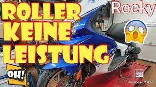 Roller hat keine Leistung / Scooter zieht nicht / Falsch luft / Auspuff dicht zugesetzt frei brennen