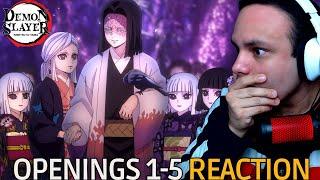 THIS IS SO AWESOME | DEMON SLAYER ALL Openings 1-5 REACTION