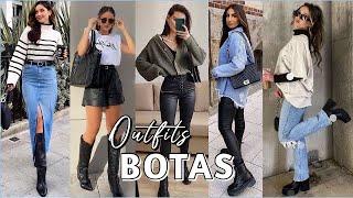 OUTFITS MODA 2024 COMO USAR BOTAS OUTFITS PARA MUJER MODA 2024