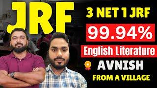 Qualified NET 3 Times And 1 JRF ! The Unbelievable Journey Of A Village Boy ! Ft. Avinish ! 99.94%