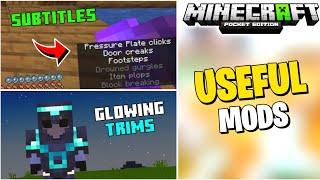 Top 5 Best Useful Mods For Minecraft Pocket Edition || Best Mods MCPE 1.20