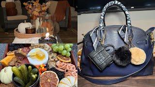 VLOG| Coach Empire 40 Bag Charms + WIMB| Fall Patio Reveal| Autumn Charcuterie