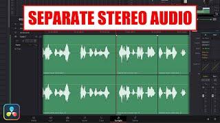 Separate Stereo Audio [ Left - Right Channel Into 2 Different Tracks ] DaVinci Resolve Tutorial