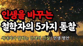 세네카가 말하는 인생의 진실 | 채근담, 세네카, 명심보감, 역경, 다산 정약용, 칸트, 법구경, 쇼펜하우어의 인생 명언 | 인생을 바꾸는 철학자의 5가지 통찰