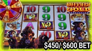 Look this!! High Limit $450 /$600 Bet at Buffalo Gold Revolution Slot