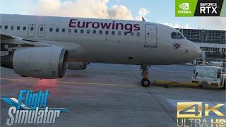 Eurowings Airbus A320 I Flight from Stuttgart Airport to Belgrade Nikola Tesla Airport I MSFS2020