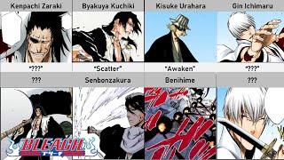 All Shinigami and Their Released Zanpakuto in Bleach Part 2/2 | QueueBurst Comparison