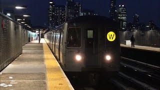 BMT Astoria Line: (N) and (W) Trains @ 36th Avenue (R68A, R160A-2, R160B)