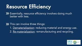 What is Resource Efficiency? - Resource Efficiency Dictionary