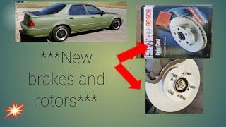 ***1991 ACURA LEGEND easy front brake pads and rotors REPLACEMENT ***