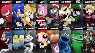 Sonic vs Mario vs Dry Bowser vs Rayman | Amy Rose vs Tails vs Knuckles in Super Smash Bros Ultimate