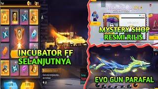 BOCORAN INCUBATOR FF SELANJUTNYA, KAPAN MYSTERY SHOP RILIS, EVO GUN PARAFAL TERBARU 2024