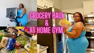 PELOTON EXERCISE BIKE ALTERNATIVE?! AT HOME GYM| HEALTHY LIFESTYLE|GROCERY HAUL| MEAL PREP| YESOUL|