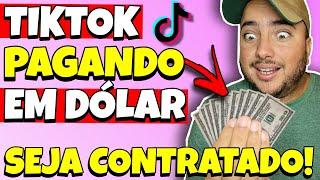 Como ser CONTRATADO do TIKTOK! Como trabalhar pelo TIKTOK e GANHAR em DÓLARES!