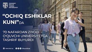 “Ochiq eshiklar kuni”da 70 nafardan ziyod o‘quvchi universitetga tashrif buyurdi