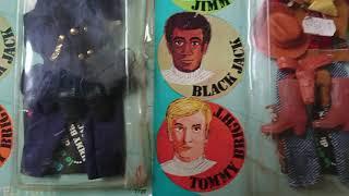 Ceppiratti Jimmy Brown, Black Jack, Tommy Bright Complete 18 outfit Set Mego Like Knock Off