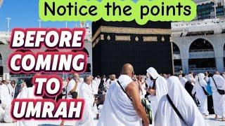 Before Coming To Umrah Important Tips by Travelze 