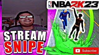 Stream Sniping the Most TOXIC STREAMER with a LEGEND on NBA 2K23 (rage warning)