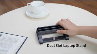 UGREEN Vertical Dual Slot Laptop Stand | Optimize and Organize Your Desktop Space